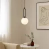 Lampa sufitowa wisząca żyrandol szklana kula e27 LOFT 100cm czarna-5904703022893