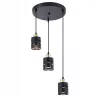 Lampa sufitowa wisząca żyrandol nad stół do kuchni 3x E27 loft czarna-5904703023173