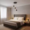 Lampa sufitowa wisząca żyrandol nad stół do kuchni 3x E27 loft czarna-5904703023173