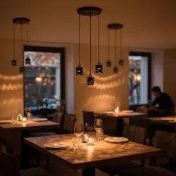 Lampa sufitowa wisząca żyrandol nad stół do kuchni 3x E27 loft czarna-5904703023173