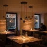 Lampa sufitowa wisząca żyrandol nad stół do kuchni 3x E27 loft czarna-5904703023173