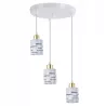 Lampa sufitowa wisząca żyrandol nad stół do kuchni 3x E27 loft biała-5904703023166