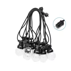 Lampki zewnętrzne łańcuch 10 ciepłych kulek fi5cm sznur 5m 230/24V7.5w - 8433325208929