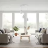 Lampa sufitowa wisząca żyrandol nad stół do kuchni 3x E27 loft biała-5904703023166