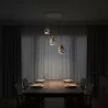 Lampa sufitowa wisząca żyrandol nad stół do kuchni 3x E27 loft biała-5904703023166