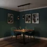 Lampa sufitowa wisząca żyrandol nad stół do kuchni 3x E27 loft czarna-5904703023302