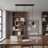 Lampa sufitowa wisząca żyrandol nad stół do kuchni 3x E27 loft czarna-5904703023302