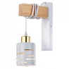 Kinkiet ścienny wewnętrzny lampa ścienna drewniany biały E27 DREWNO LED-5904703023227