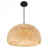 Lampa sufitowa wisząca żyrandol E27 oprawa pleciona 38cm boho BAMBUSOWA-5904703022923
