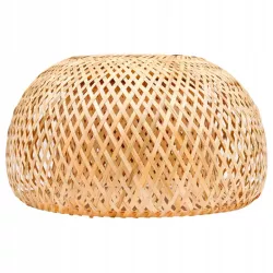 Lampa sufitowa wisząca żyrandol E27 oprawa pleciona 38cm boho BAMBUSOWA-5904703022923