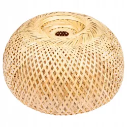 Lampa sufitowa wisząca żyrandol E27 oprawa pleciona 38cm boho BAMBUSOWA-5904703022923