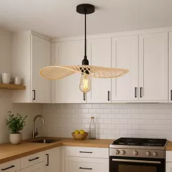 Lampa sufitowa LED lampa wisząca żyrandol E27 oprawa 45cm boho BAMBUSOWA-5904703022954