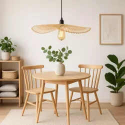 Lampa sufitowa LED lampa wisząca żyrandol E27 oprawa 45cm boho BAMBUSOWA-5904703022954