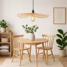 Lampa sufitowa LED lampa wisząca żyrandol E27 oprawa 45cm boho BAMBUSOWA-5904703022954