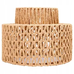Lampa sufitowa LED wisząca żyrandol E27 oprawa pleciona 30cm boho BAMBUSOWA-5904703022985
