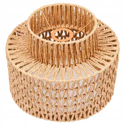 Lampa sufitowa LED wisząca żyrandol E27 oprawa pleciona 30cm boho BAMBUSOWA-5904703022985