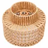 Lampa sufitowa LED wisząca żyrandol E27 oprawa pleciona 30cm boho BAMBUSOWA-5904703022985
