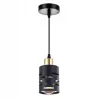 Lampa sufitowa wisząca żyrandol oprawa nad stół do kuchni E27 czarny złota-5904703023197
