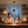 Lampa sufitowa wisząca żyrandol oprawa nad stół do kuchni E27 czarny złota-5904703023197