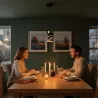 Lampa sufitowa wisząca żyrandol oprawa nad stół do kuchni E27 czarny złota-5904703023197