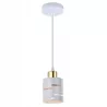 Lampa sufitowa wisząca żyrandol oprawa nad stół do kuchni E27 biała złota-5904703023180