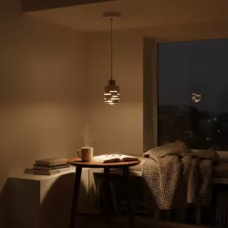 Lampa sufitowa wisząca żyrandol oprawa nad stół do kuchni E27 biała złota-5904703023180