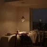 Lampa sufitowa wisząca żyrandol oprawa nad stół do kuchni E27 biała złota-5904703023180