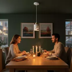 Lampa sufitowa wisząca żyrandol oprawa nad stół do kuchni E27 biała złota-5904703023180