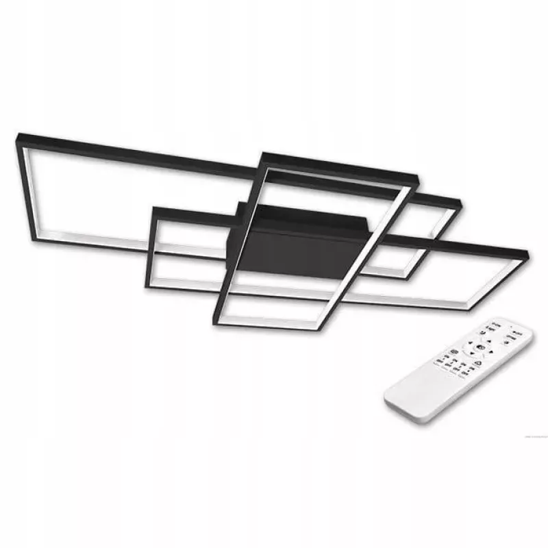 LAMPA SUFITOWA KWADRATY LED ŚCIEMNIALNA Z PILOTEM 126W LVT GALAXIS 2676-5908263384156
