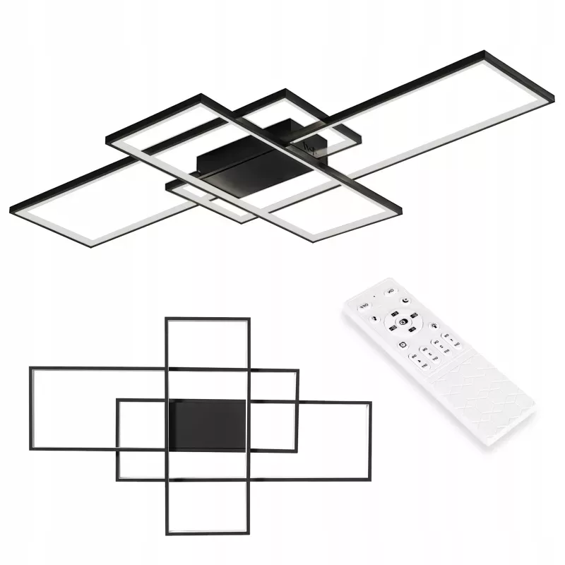 Lampa Sufitowa Żyrandol LED Wisząca Plafon 130W REGULACJA 3000-6500K PILOT-5908263384163