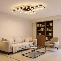 Lampa Sufitowa Żyrandol LED Wisząca Plafon 130W REGULACJA 3000-6500K PILOT-5908263384163