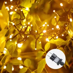 Lampki choinkowe zewnętrzne łańcuch 250 LED ciepłe 5m 230/24V 7.5W - 8433325208950