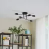 Lampa sufitowa wisząca żyrandol KINKIET oprawa 6x E27 70cm LED czarny-5904703015369