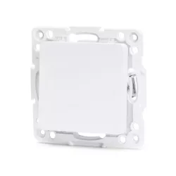Łącznik pojedynczy dwubiegunowy podtynkowy biały, 74x74mm - 8433325209001