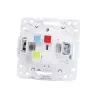 Łącznik pojedynczy dwubiegunowy podtynkowy biały, 74x74mm - 8433325209001