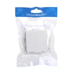 Łącznik pojedynczy dwubiegunowy podtynkowy biały, 74x74mm - 8433325209001