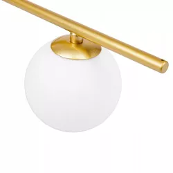 Lampa sufitowa wisząca żyrandol szklana kula 6x G9 LOFT 58cm złoty biały-5904703020882