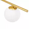 Lampa sufitowa wisząca żyrandol szklana kula 6x G9 LOFT 58cm złoty biały-5904703020882