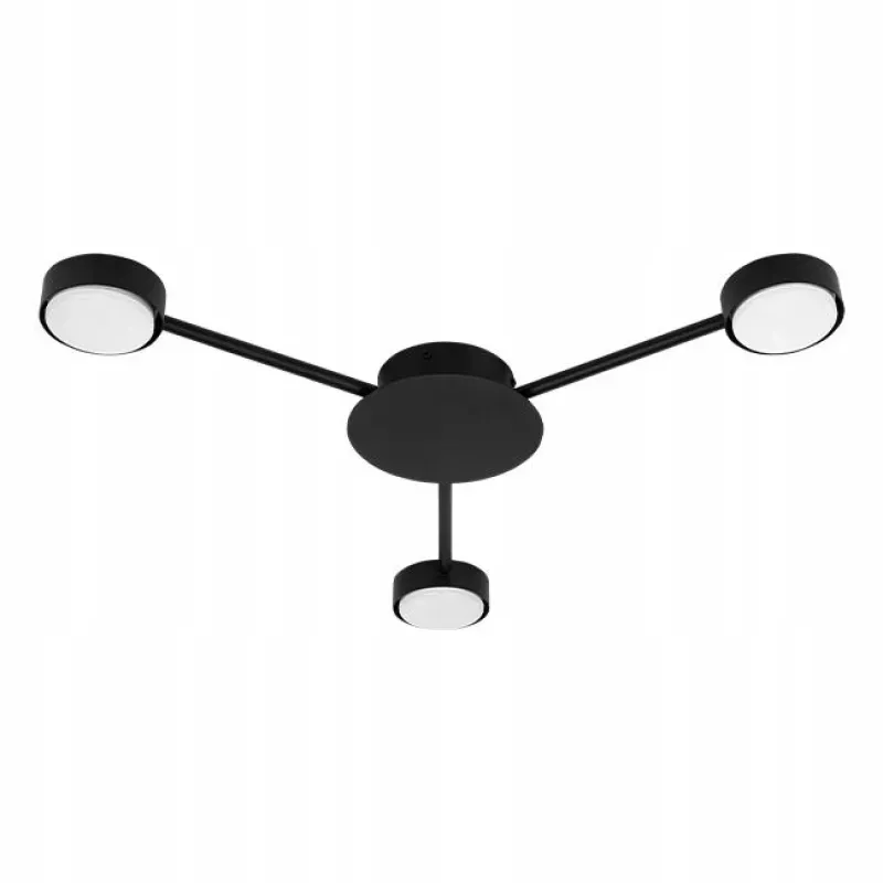 Lampa sufitowa wisząca LED GX53 żyrandol 65cm do Pokoju Nowoczesna czarna-5904703018698