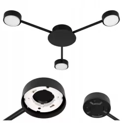 Lampa sufitowa wisząca LED GX53 żyrandol 65cm do Pokoju Nowoczesna czarna-5904703018698