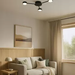 Lampa sufitowa wisząca LED GX53 żyrandol 65cm do Pokoju Nowoczesna czarna-5904703018698