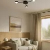 Lampa sufitowa wisząca LED GX53 żyrandol 65cm do Pokoju Nowoczesna czarna-5904703018698