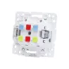 Łącznik podwójny dwubiegunowy podtynkowy biały, 74x74mm - 8433325209025