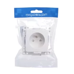 Gniazdo pojedyncze 230V/16A z bolcem białe podtynkowe bez ramki - 8433325209032