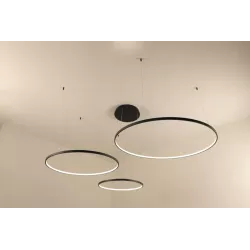 Żyrandol lampa sufitowa wisząca RING LED 40 60 80 cm 3000-6500K 116W czarny-5904703022916
