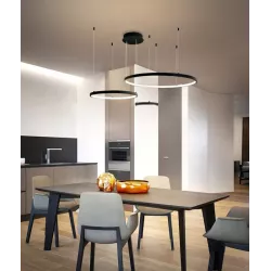 Żyrandol lampa sufitowa wisząca RING LED 40 60 80 cm 3000-6500K 116W czarny-5904703022916