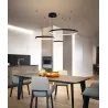 Żyrandol lampa sufitowa wisząca RING LED 40 60 80 cm 3000-6500K 116W czarny-5904703022916