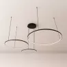 Lampa wisząca sufitowa żyrandol RING LED 20 40 60 cm 3000-6500K 77W czarny-5904703022947