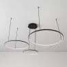 Lampa wisząca sufitowa żyrandol RING LED 20 40 60 cm 3000-6500K 77W czarny-5904703022947