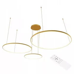 Żyrandol lampa sufitowa wisząca RING LED 20 40 60 cm 3000-6500K 77W złoty-5904703022961